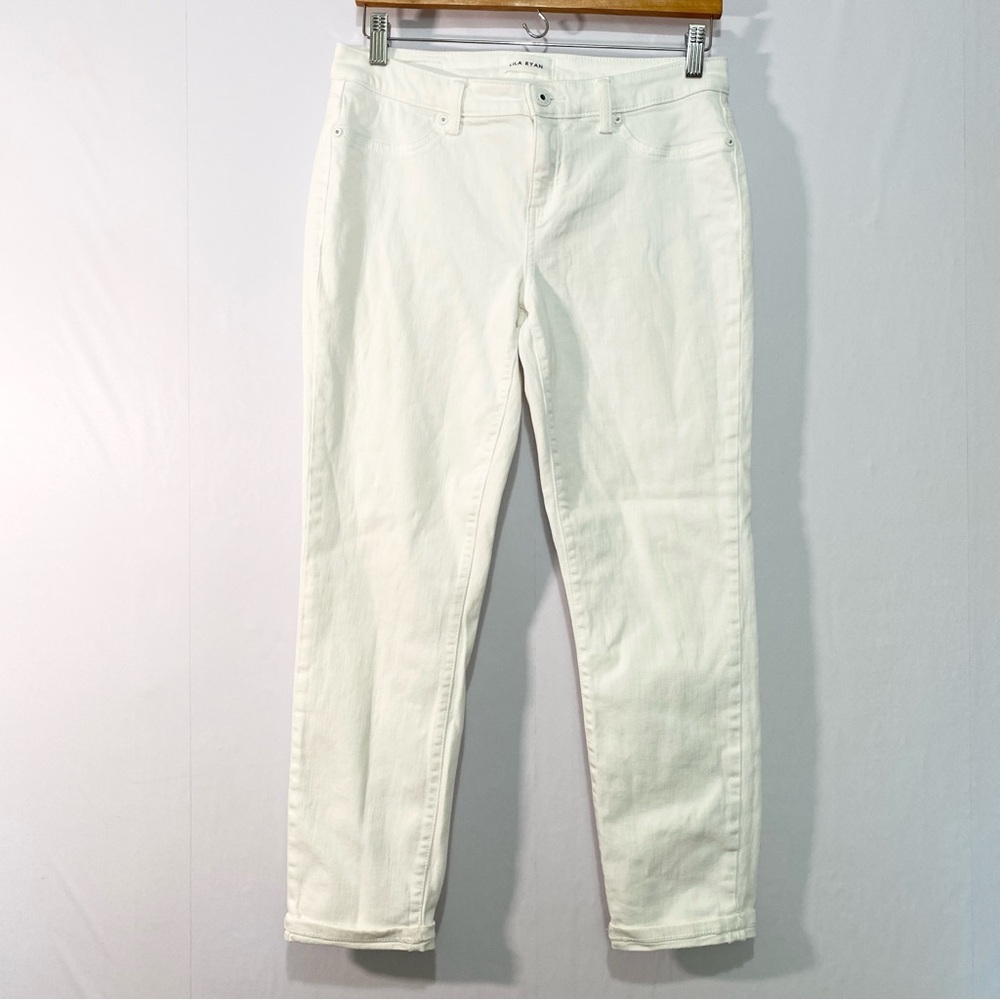 Lila Ryan Women's White Jeans Size 29 Denim Stretch Minimalist Quiet Luxury